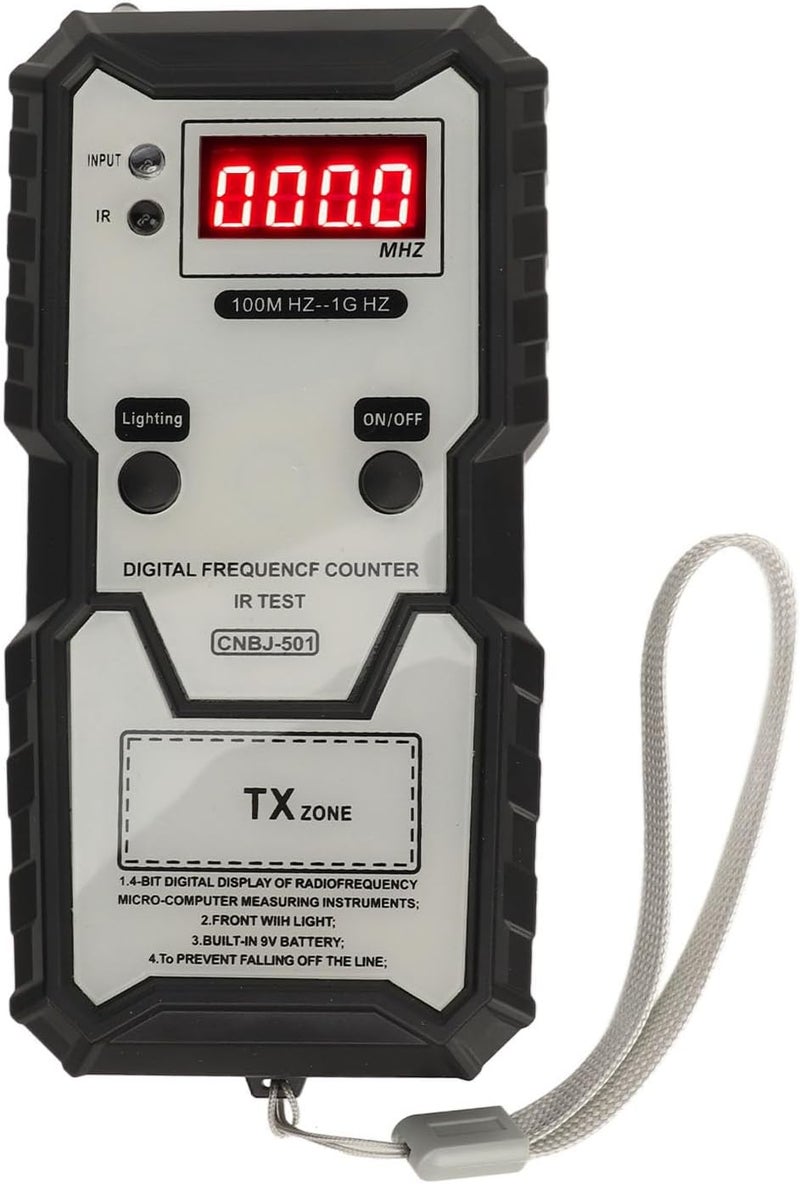 Fockety Remote Key Frequency Tester, 100MHZ to 1GHZ Infrared Remote Control Meter, Portable Key Fob Digital Counter for Access Control - Image 1